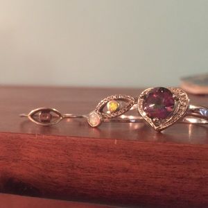 Sterling Silver Ring Set, 4 pc.
